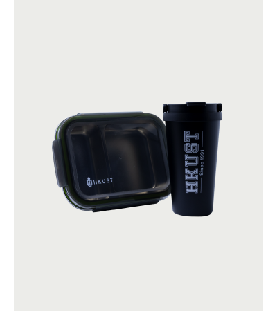 Insulated Double-Wall Tumbler (Black) + Sustainable Lunch Box (800 ml)